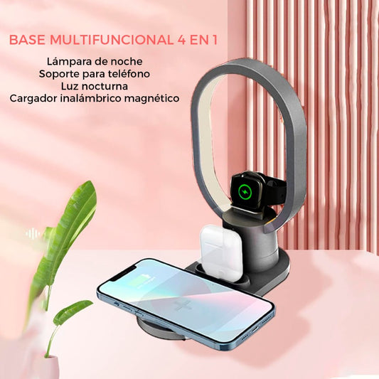 BASE CARGADOR INALAMBRICO 4 EN 1 Pro